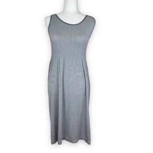 Lark & Grey (Size S/M) grey & White Stripe Maxi Dress